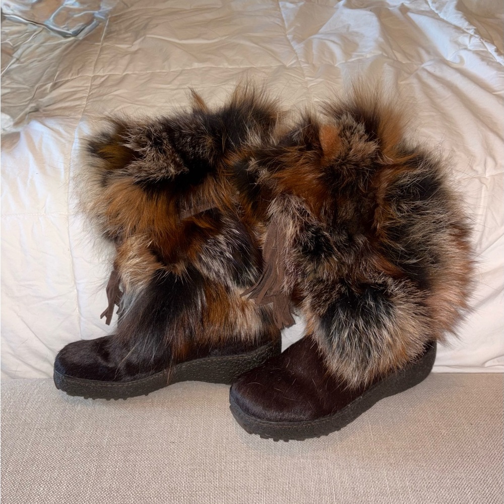 Pajar Women's Brown Multi Fur Winter Boots - Picture 2 of 4